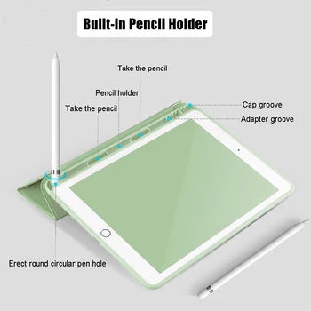 Pentru iPad Air 3 10.5 2019 A2153 A2123 A2152 A2154 Caz Cu Suport de Creion din Piele PU de Acoperire Inteligent Auto Wake Funda Coajă de Protecție