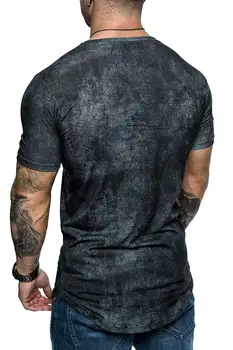 2019 Vânzare Fierbinte Barbati Casual Slim Fit Short Sleeve Tee Musculare Topuri de Moda de sex Masculin de Imprimare de Fitness T-shirt Subțire Pulover de Sus Haine