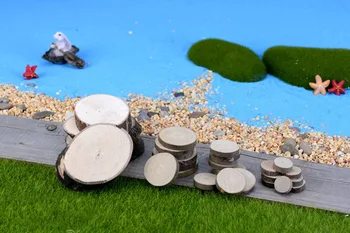 30PCS Mini Așchii de Lemn de Bază Zână Grădină Miniaturi Gnomi DIY Papusa Casa Decor Terariu plante Suculente Micro Peisaj Decoratiuni
