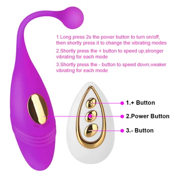 IKOKY Vaginale Strângeți Exercitiu de 10 Viteza Wireless de la Distanță Vibratoare Jucarii Sexuale pentru Femei pentru Orgasm Stimularea Portabil Dildo Vibrator