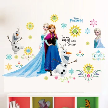 Desene animate Disney Copii DIY Autocolant Perete Frozen Printesa Anna Aisha Accesorii Puzzle Pegatinas Autocollant Enfant Decor Acasă