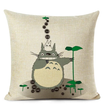 Desene Animate Totoro Decorativ Imprimat Față De Pernă Decor Acasă De Pernă Canapea Pernă Decor Acasă Lenjerie De Pernă Acoperă
