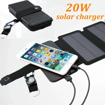 21 20 16W Panou Solar Pliabil rezistent la apa Soarele Putere, Celule Solare Încărcător 5V 2A Ieșire USB Dispozitive Portabile pentru Exterior Tabără de telefon