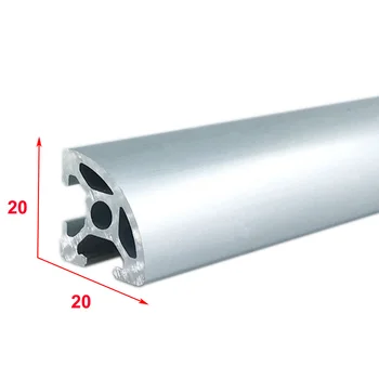 1 BUC 2020R-6 UE Profil de Aluminiu 100-800 mm Lungime 1/4 Curbe Liniare Feroviar pentru DIY Imprimantă 3D CNC