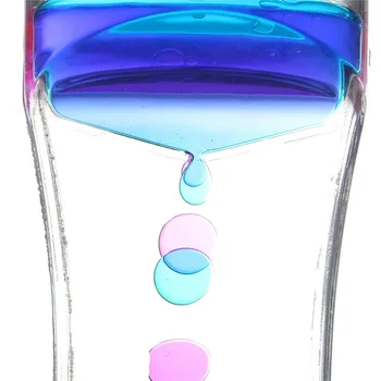 Sticlă Acrilică Clepsidra Plutitoare de Culoare Mix Iluzie Temporizator Mișcare Lichid Vizual Subțire de lichid Ulei de Birou Ceas de Decor Ornament -SZ