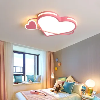 Modern Design Nordic Acrilice LED Lumini Plafon inima Roz în Interior Iluminat cu Lămpi de Tavan pentru Camera Copiilor Dormitor ZM1019