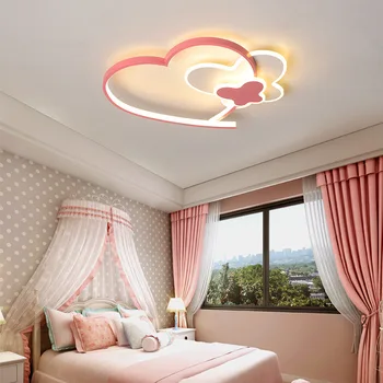 Modern Design Nordic Acrilice LED Lumini Plafon inima Roz în Interior Iluminat cu Lămpi de Tavan pentru Camera Copiilor Dormitor ZM1019