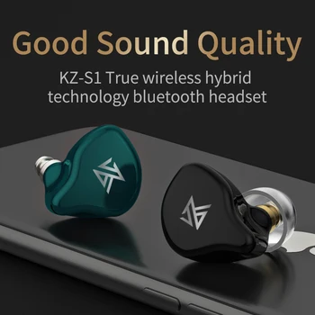 KZ S1 S1D TWS Adevărat Wireless Bluetooth 5.0 Căști Dinamice/Hibrid Pavilioane Touch Control a Zgomotului Sport Cască Z1 S2