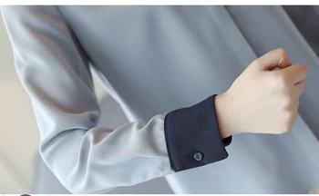 Primăvara Nou Șifon Tricou Femei Topuri cu Maneci Lungi Casual, Office Camasa Alba coreeană de Moda Harajuku Haine Femei Haine 888H