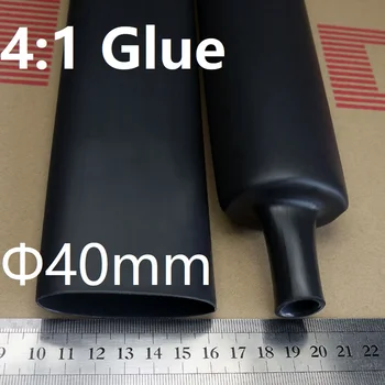 Diametru 40mm Căldură Psihiatru Tub 4:1 Raport Dual Perete Gros de Adeziv rezistent la apa Folie de Sârmă Izolate Adeziv Căptușite Cablu Slveeve