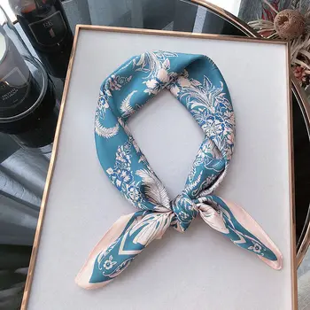 2019NEW Femei eșarfă de mătase 70*70CM pătrat din satin eșarfă pentru femei de euro Retro brand cravată imprimate eșarfă șal de mătase bandană