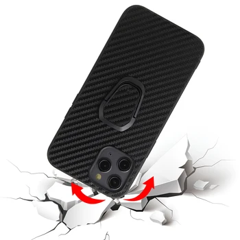 Piele naturala Magnetic Kickstand Telefon Mobil Caz pentru Iphone 11 12 Mini Pro Max Cover pentru Iphone 7 8 X XS XR XS Max