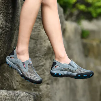 Barbati Pantofi de alergat Respirabil în aer liber Pantofi de Sport Ușoare Adidasi Pentru Barbati din Piele de mari dimensiuni în aer liber singur strat de plasă pantofi