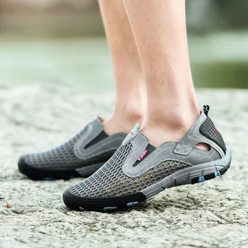Barbati Pantofi de alergat Respirabil în aer liber Pantofi de Sport Ușoare Adidasi Pentru Barbati din Piele de mari dimensiuni în aer liber singur strat de plasă pantofi