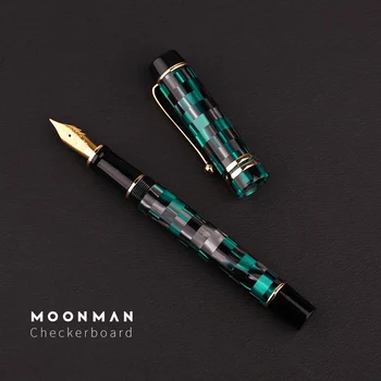 Noi Moonman M600 Celuloid tip Tablă de șah Stilou Germania Schmidt Bine Peniță 0,5 mm mod Excelent Birou de Scris, Cadou Stilou