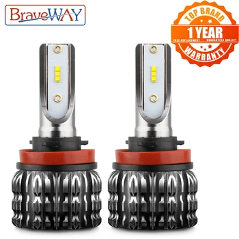BraveWAY H11 LED-uri Auto de Ceață Lampa H1 H3 H4 H7, HB3/9006 HB4/9006 H27 Auto proiectoare Ceata lumini de Zi Lumina DRL LED Becuri Accesorii