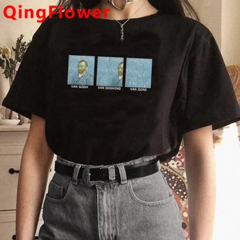 Van Gogh Harajuku Estetice Tricou Femei Ullzang Amuzant de Desene animate T-shirt Grunge Grafice de Epocă Tricou Grafic de Top Teuri de sex Feminin