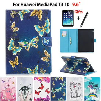 Fluture Pictat Caz Pentru Huawei MediaPad T3 10 AGS-L09 AGS-W09 AGS-L03 9.6