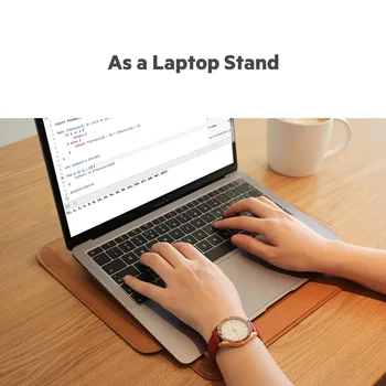 JCPAL PU Laptop Maneca si Pliabil Suport pentru MacBook 13