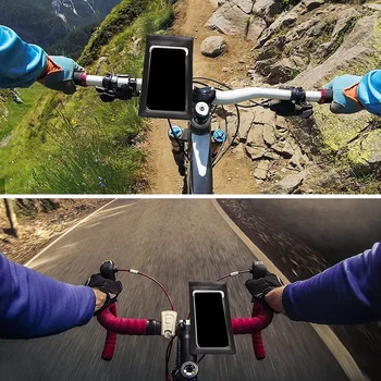Bicicleta de Telefon rezistent la apa Muntele,Bicicleta Cadru Sac Ghidon Bicicleta Geanta cu Suport pentru Telefon cu Rotație de 360 de grade