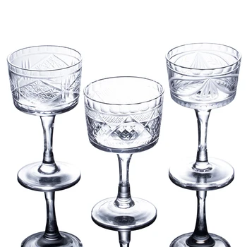 Europa Cristal de sticlă, pahar Martini, pahar de cristal lucrate Manual, sculptate Cocktail Cupa desert cupa Cupa cupa de vin Bar Drinkware