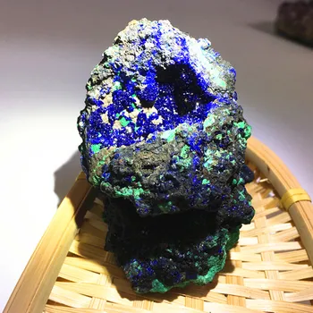 200-240g naturale rare Albastru de minereu de fier malachit specimen de vindecare cristale prime piatră prețioasă pentru acasă decorare si colectarea
