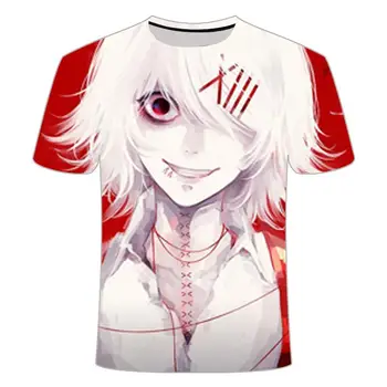 Amuzant tricouri Tokyo Ghoul T camasa Barbati Sânge, Tricouri Casual Harajuku Tricou de Imprimare Japonia Haine Anime Cosplay Tricou Imprimat topuri