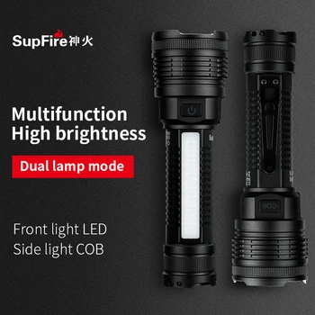Supfire D15-S Noi 18W COB+XPE Lanterna LED-uri Impermeabil Felinar Camping USB Reîncărcabilă cel Mai bun Pentru Tactice de Auto-Apărare Lanterna
