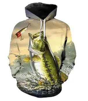 Pescar pescuit amuzant pești tropicali tricou bărbați și femei cu mâneci lungi hoodie tricoul streetwear hip-hop sacou