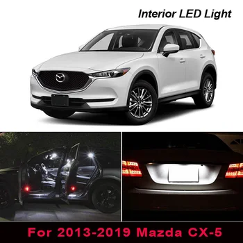 10X Canbus Led-uri Albe Becuri de Interior Kit de Eroare Gratuit Pentru 2013-2019 Mazda CX-5 arată Hartă Dom Marfă de lumină de inmatriculare