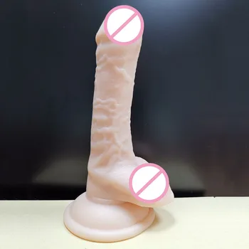 CPWD Dimensiuni Mici Preputului Vibrator Realist cu Penisul Jucarii Sexuale pentru Femei/Lesbiene din Silicon Dick Aspirație Vibrator Adult de Sex Feminin de Produse