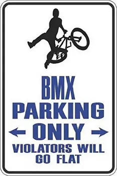 Uptell Avertizare Metal Semn în aer liber BMX Parcare Numai S255 Placa Decor Acasă Avertizare Garaj Cadouri Grădină Moda Poster