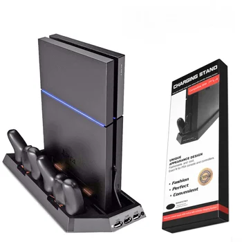 PS4 Dual Controller de Încărcare Încărcător Stație de Andocare Cooler Ventilator de Răcire Suport Vertical Cu 3 Alimentare USB HUB pentru Sony Playstation 4