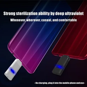 Mini Telefon Sterilizator UVC de Lumină Lampă cu ultraviolete Germicide pentru IPhone Android Bactericid Sterilizare cu raze Ultraviolete Lumina Ucide Acarianul Virus