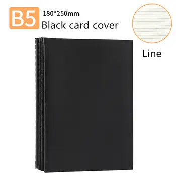 A5 B5 Hârtie Kraft Black Card DIY Notebook Agende 2020 2021 Planificator Grilă-Line Agende Jurnalul Înapoi la Școală Papetărie de Birou
