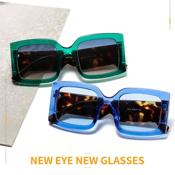 SHAUNA Supradimensionate pentru Femei ochelari de Soare Patrati Uri Populare Retro Bomboane Barbati de Culoare Gradient de Nuante UV400