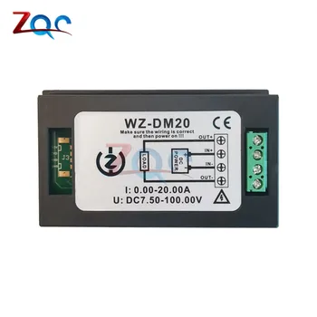 De înaltă Precizie DC 7.5 -100V 0 -20A LCD Display Digital Multimetru Tensiunea de Alimentare Curent de Energie Monitor Tester Voltmetru Ampermetru