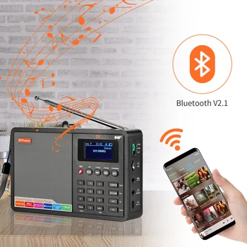 GTMEDIA D1,Radio FM,Bluetooth DAB+/FM+BT/TF Card/AUX,1.8 inch ecran LCD,Radio DAB Vorbitor,cu 18650 Baterie Litiu Radio