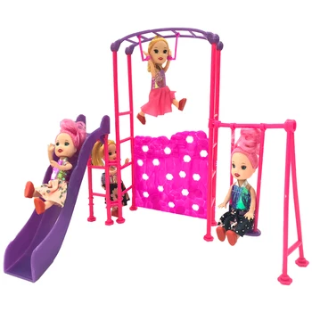NK 2 Buc / Set Accesorii Papusa Printesa Grădină Drăguț Diapozitiv Pentru Papusi Barbie Papusa Kelly Casă de Joacă pentru Copii Jucării X006A DZ