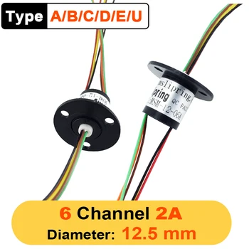 Micro Inel de Alunecare 6 Canal 2A 12,5 mm Conductoare Brushless Gimbal Electric Colector Inel colector