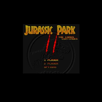 Jurassic Park Partea a 2 - Haosul Continuă NTSC Versiunea de 16 Biți 46 Pin Mare Gri Carte de Joc Pentru Jucători statele UNITE ale americii