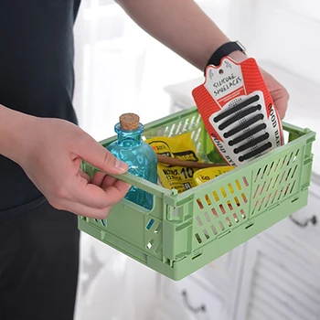 Pliabil Ladă Pliantă Cutie De Depozitare Care Pot Fi Stivuite Acasă De Bucătărie Din Material Plastic Portabil Coșuri Pliabil Jucării, Container Organizator