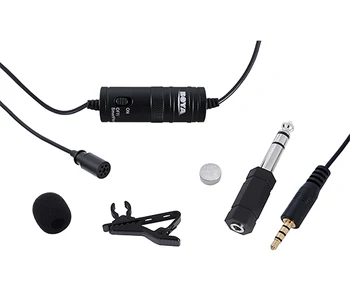 DE-M1 3.5 mm Audio Înregistrare Video Lavaliera Microfon Rever Clip de Pe Microfon pentru iPhone Android DSLR Podcast Video Recorder PC