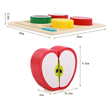 Montessori Jucarii Educative Jucarii din Lemn pentru Copii de Învățare Timpurie Bucătărie 3D Tăiere de Fructe Legume Bord Jocuri Viața Reală