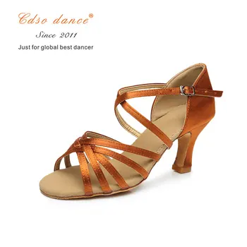 Cdso pantofi de dans 288 Satin/PU Popuplar de Înaltă Calitate, Dans latino Pantofi pentru Femei/Femei/Fete/Tango&Salsa 5.5 cm /7 cm Toc