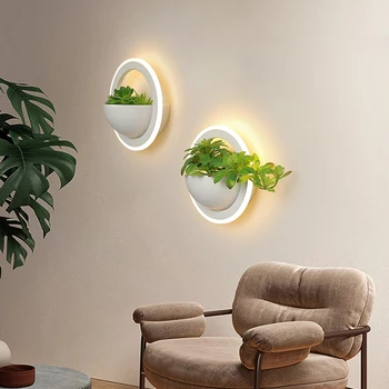 Nordic planta creative lampă de perete modernă stil simplu noptiera pasarelă sufragerie, coridor, balcon acrilice de interior LED lampă de perete