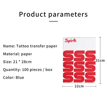 Spiritul Maestru Tatuaj Hârtie De Transfer De Carbon Termică Stencil Tatuaj Copie Pe Suport De Hârtie Hârtie Hârtie De Calc Pentru Tatuaj Consumabile