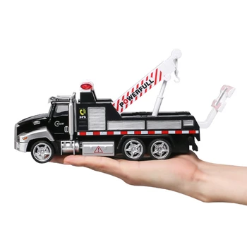 Simulare De Incendiu Model De Motor Din Aliaj De Vehicule Camion Cu Scara De Colectare A Trage Înapoi Mașină De Jucărie Pentru Copii