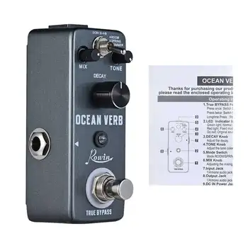 Vâslesc Ocean Verb Digital Reverb Efect Chitara Pedala De 3 Moduri De Camera/ Primăvară/ Stralucire Coajă Din Aliaj De Aluminiu True Bypass
