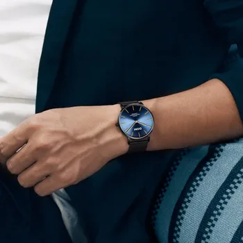 DOM Ceas Barbati Top Brand de Lux Cuarț ceas quartz Casual-ceas Plasă de oțel curea ultra subțire ceas de sex masculin Relog M-36BK-2MT